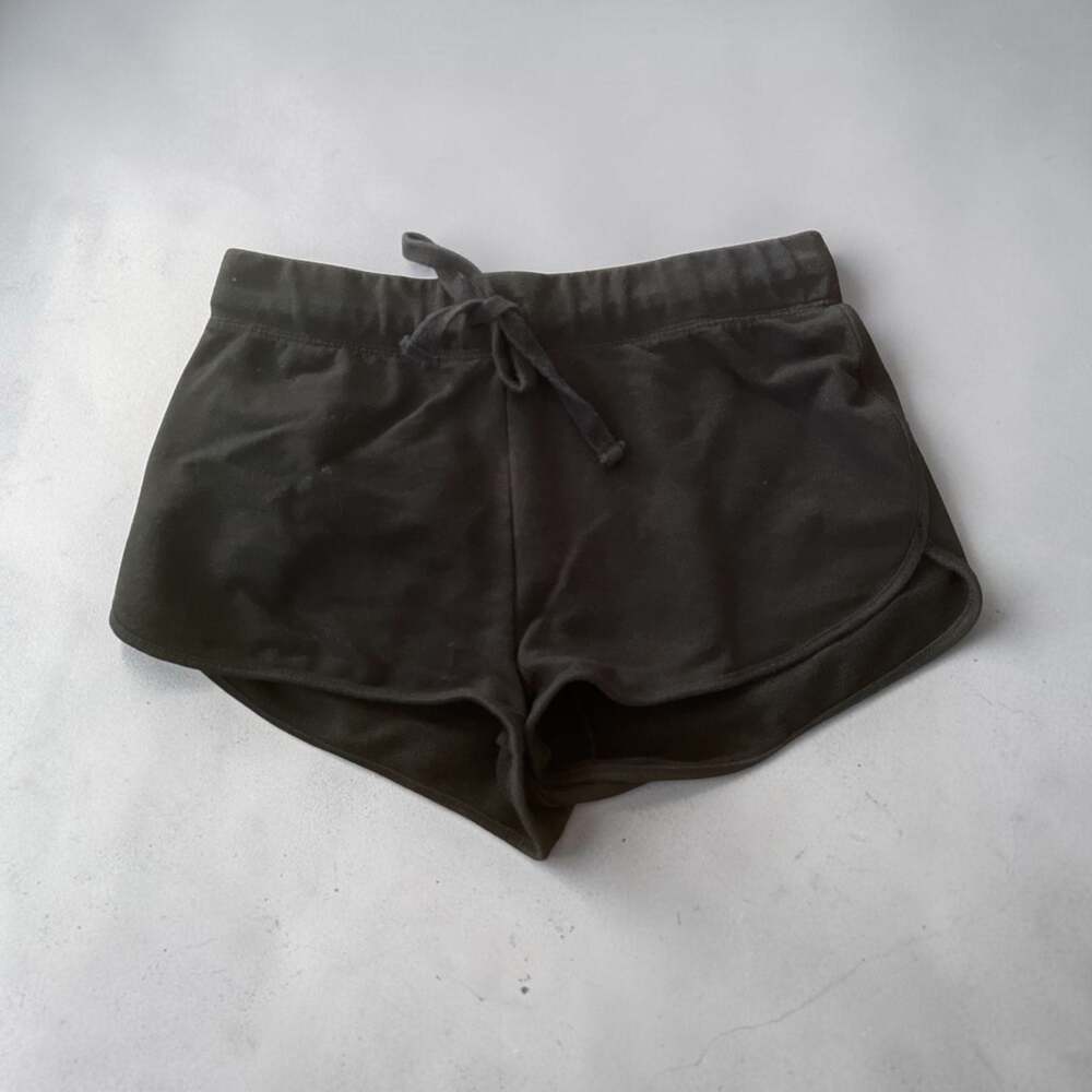 Papaya Active Black Drawstring Dolphin Athletic Shorts